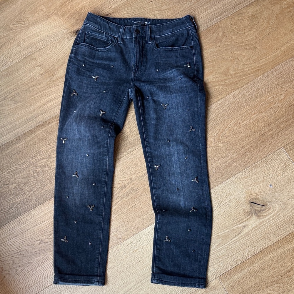 Chico's Boyfriend Ankle Jeweled Denim